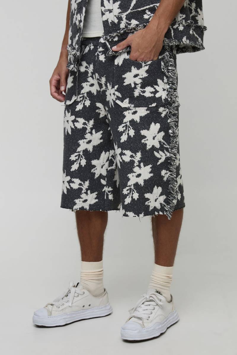 Tall lockere Shorts mit floralem Print von boohooman