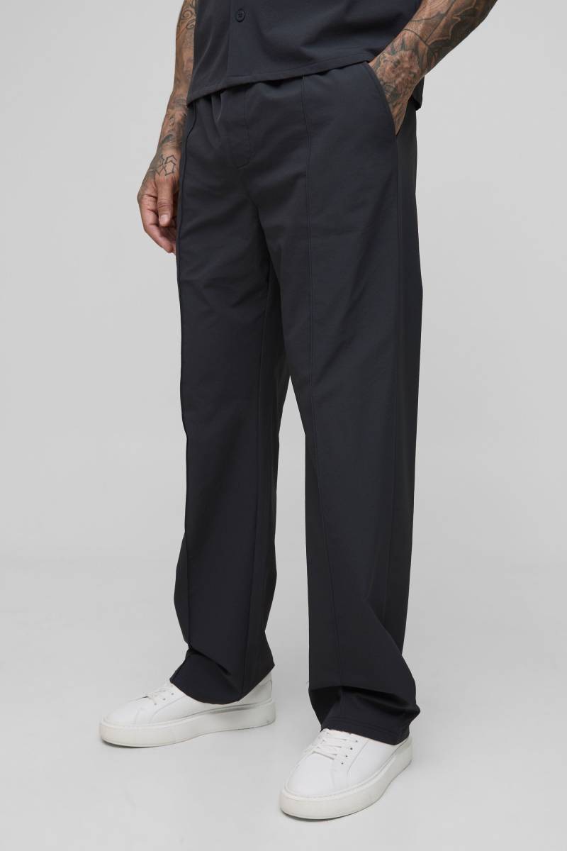Tall lockere Stretch-Hose - Grau - L, Grau von boohooman
