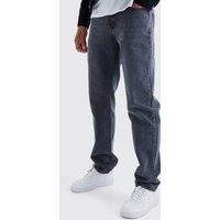 Tall lockere geprägte Jeans - Grau - 36, Grau von boohooman