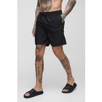 Tall mittellange Badehose mit Logo von boohooman