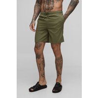 Tall mittellange Ripstop Badehose von boohooman