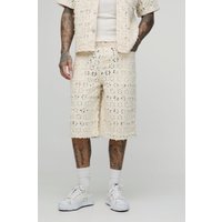 Tall super zerrissene Jorts - Ecru - 30, Ecru Tall super zerrissene Jorts - Ecru - 30, Ecru von boohooman