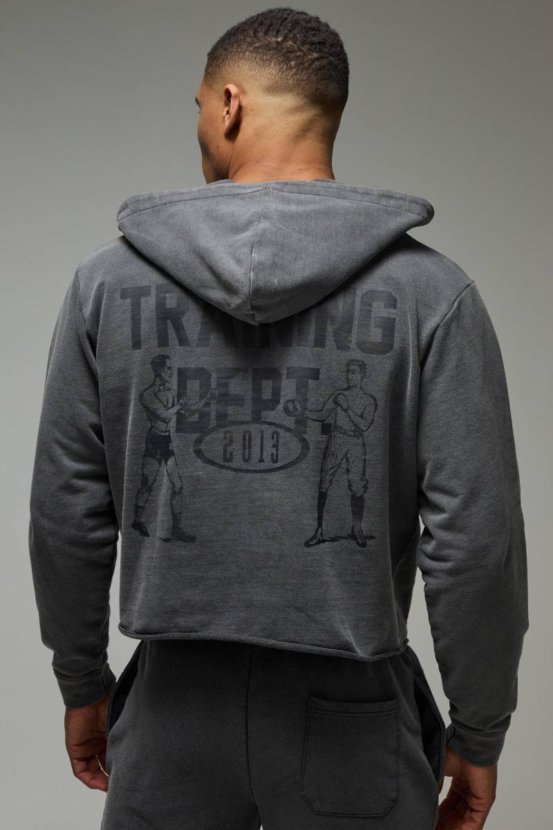Man Active Training Dept Oversize Hoodie - Schwarz - M, Schwarz von boohooman