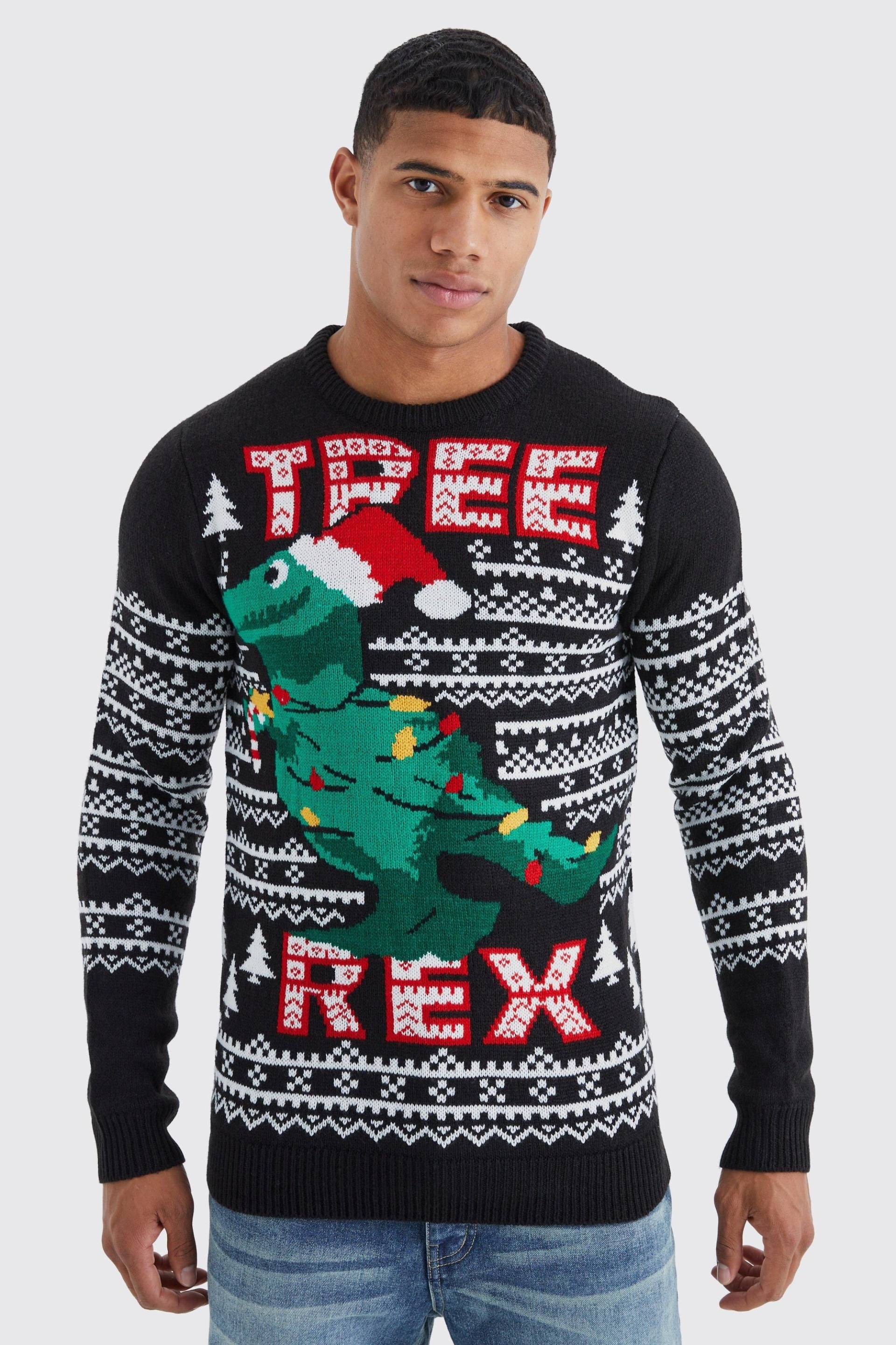 Tree Rex Weihnachtspullover von boohooman