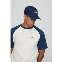 Twill Kappe mit MAN-Stickerei - Blau - ONE SIZE, Blau von boohooman