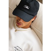 Twill Kappe mit MAN-Stickerei - Schwarz - ONE SIZE, Schwarz von boohooman