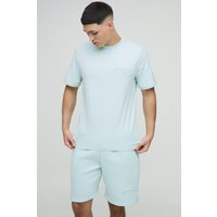 Varsity 25 T-Shirt und Shorts - Blau - S, Blau Varsity 25 T-Shirt und Shorts - Blau - S, Blau von boohooman