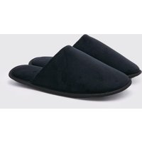 Velour-Hausschuhe - Schwarz - 9, Schwarz Velour-Hausschuhe - Schwarz - 9, Schwarz von boohooman