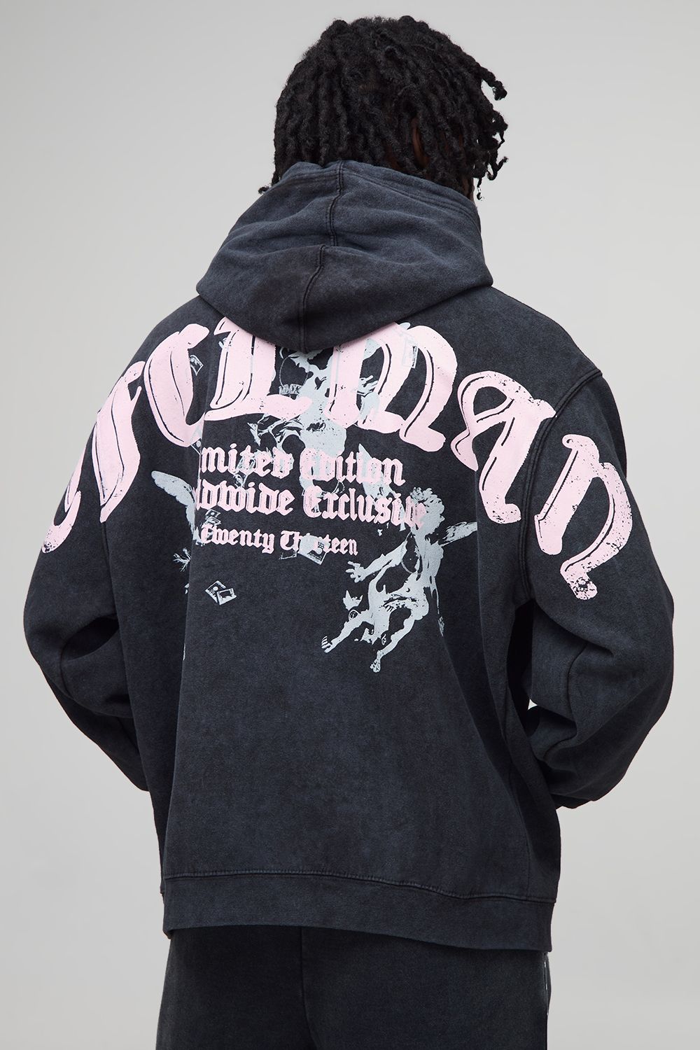 Schwarzer Oversize Official Man Hoodie mit Print - XS, Schwarz Schwarzer Oversize Official Man Hoodie mit Print - XS, Schwarz von boohooman
