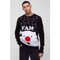 Weihnachtspullover - Schwarz - XS, Schwarz Weihnachtspullover - Schwarz - XS, Schwarz von boohooman