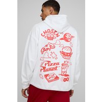 Weißer Oversize Hoodie mit lizenziertem Disney Toy Story Print - XL, Weiß von boohooman