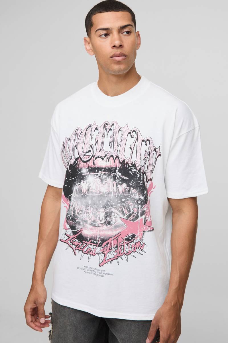 Weißes Oversize Official Man T-Shirt - XS, Weiß Weißes Oversize Official Man T-Shirt - XS, Weiß von boohooman