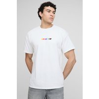 Weißes Oversize T-Shirt mit Pride-Stickerei - XS, Weiß Weißes Oversize T-Shirt mit Pride-Stickerei - XS, Weiß von boohooman