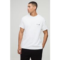 Weißes Oversize T-Shirt mit Stickerei - XS, Weiß Weißes Oversize T-Shirt mit Stickerei - XS, Weiß von boohooman