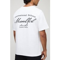 Weißes T-Shirt mit BM-Stickerei - XS, Weiß Weißes T-Shirt mit BM-Stickerei - XS, Weiß von boohooman