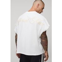 Kastiges weißes extrem Oversize Official T-Shirt - XS, Weiß Kastiges weißes extrem Oversize Official T-Shirt - XS, Weiß von boohooman