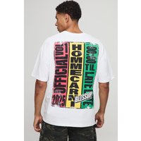 Weißes Oversize Homme T-Shirt - XS, Weiß von boohooman