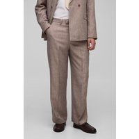 Breite Passform Anzughose - Braun - XL, Braun von boohooman