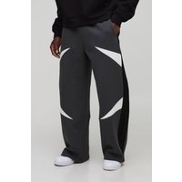 Jogginghose mit weitem Bein - Grau - S, Grau von boohooman