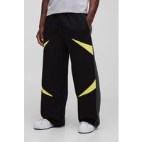 Jogginghose mit weitem Bein - Schwarz - XL, Schwarz von boohooman
