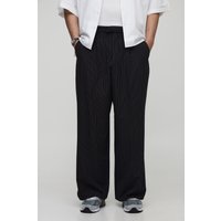 Nadelstreifen Hose - Schwarz - XS, Schwarz von boohooman