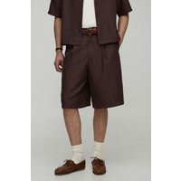 Strukturierter Jort mit weitem Bein - Braun - 28, Braun von boohooman