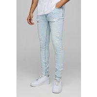 Zerrissene Skinny Jeans - Blau - 32R, Blau Zerrissene Skinny Jeans - Blau - 32R, Blau von boohooman