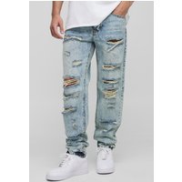Zerrissene Slim-Fit Jeans von boohooman