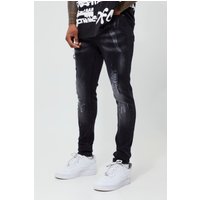 Zerrissene Super Skinny Jeans mit Farbspritzern Zerrissene Super Skinny Jeans mit Farbspritzern von boohooman