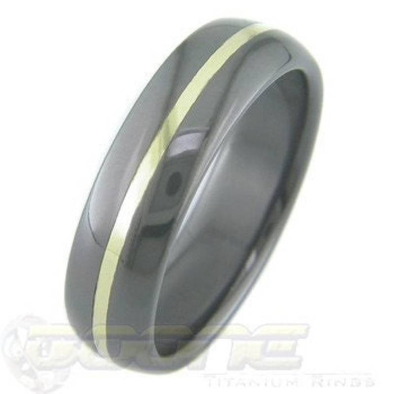 Schwarze Zirkon Mit Gold Inlay von boonerings