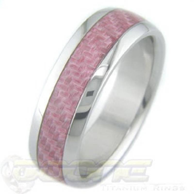 Titan Mit Pink Carbon Inlay von boonerings