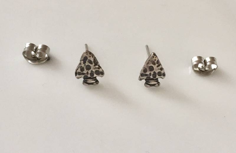 Pfeilspitze Ohrstecker, Silber Ohrringe, Schmuck, Kleine Schmuck von borderlandsJEWELRY