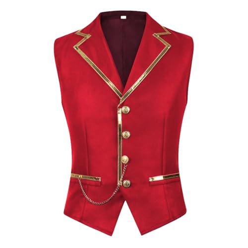Anzugweste für Herren Business Anzugwesten Weste Anzug Einfarbig Abendkleidweste Regular Fit Westen Elegant Freizeitweste Viktorianische Weste Steampunk Renaissance Gothic Oberbekleidung von boseucn