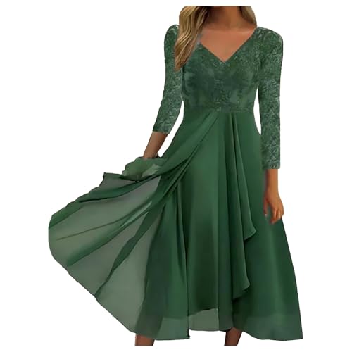 Sommerkleid Damen, Damen Abendkleider Elegant Hochzeit Festliche Kleider Damen Brautmutter Moderne Spitzenkleid Cocktailkleider Festlich Brautmutterkleider Brautkleid Festkleider von boseucn