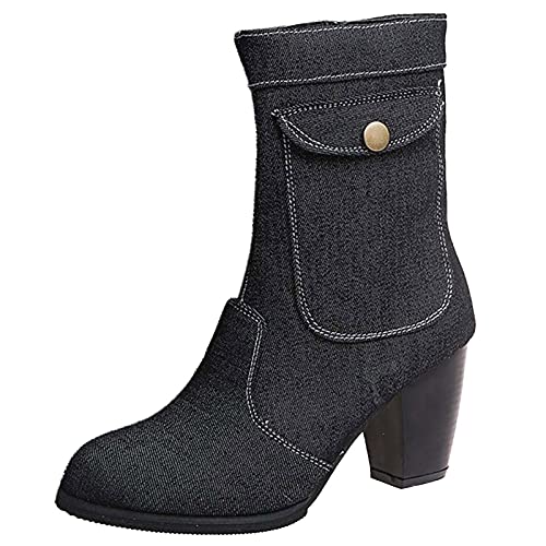 boseucn Boots Damen Flache Absätze Kurzschaft Boots Stiefeletten Sommer Flache Absätze Sockenstiefel Cowboystiefel Schlupfstiefel Retro Vintage Walkingschuhe Keilstiefeletten Stiefel von boseucn