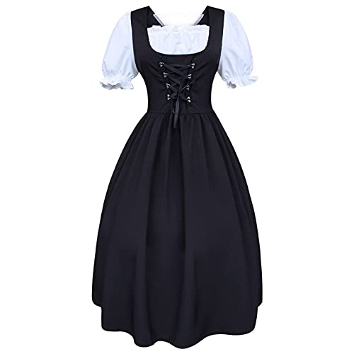 boseucn Dirndl Damen, Dirndl Damen Dirndlkleid Trachtenmode Bayrische Karneval Kostüm Cosplay Oktoberfest Besondere Anlässe Trachtenkleid Kurz Set Trachtenrock Oktoberfest Kleidung von boseucn