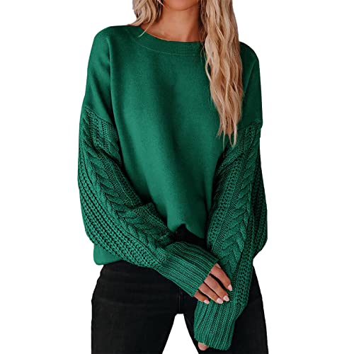 boseucn Pullover Damen Winter, Pullover Damen Elegant Rollkragenpullover Langarm Strickpullover Lässiges Stricken Pulli Winter Sweatshirt Oberteile Damen Fledermaus Rollkragen Oversized Pullover von boseucn