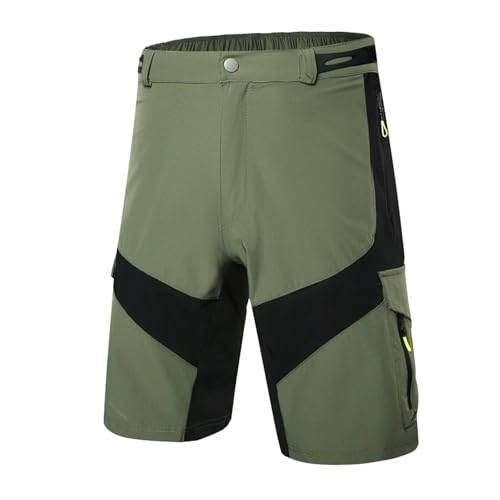 boseucn Radlerhose Herren Kurz MTB Hose Radhose Fahrradhose Herren Schnelltrocknend Mountainbike Hose Atmungsaktiv Radlerhose Wanderhose Cargo Trekking Bermuda Outdoor Rutschfest Fahrradhose von boseucn