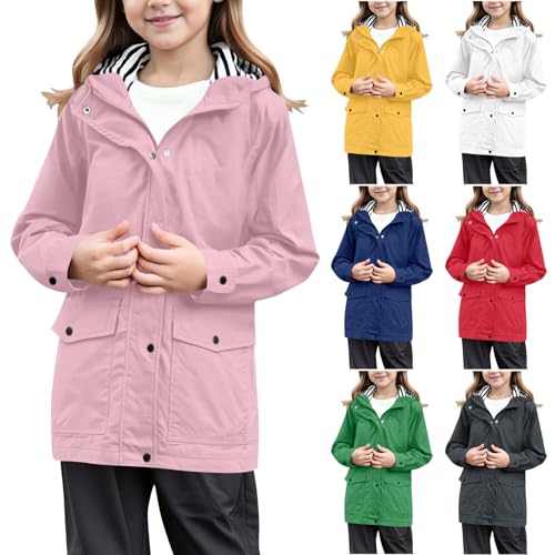 boseucn Regenjacke Mädchen Wasserdicht Winddicht Trenchcoat Reißverschluss Windbreaker Leichte Übergangsjacke Preppy Regenmantel Atmungsaktiv Softshelljacke mit Kapuze Outdoor Funktionsjacke boseucn Regenjacke Mädchen Wasserdicht Winddicht Trenchcoat Reißverschluss Windbreaker Leichte Übergangsjacke Preppy Regenmantel Atmungsaktiv Softshelljacke mit Kapuze Outdoor Funktionsjacke von boseucn