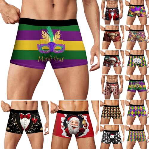 boseucn Weihnachten Boxershorts Herren Weihnachts Lustig Druck Unterhosen Leicht Bequeme Boxer Weich Luftig Retroshorts Mode Trend Unterhose Männer Weihnachts Geschenke Herren Weihnachts Boxershorts von boseucn