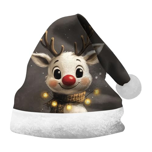 boseucn Weihnachtsmütze Nikolausmütze Erwachsene Familie Weihnachten Unisex Weihnachtsfeier Santa Mütze Plüsche Mütze Weihnachten Muster Weihnachtsmütze Nikolausmütze Festliche Partys Im Neuen Jahr von boseucn