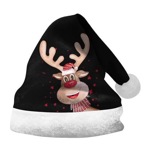 boseucn Weihnachtsmütze Nikolausmütze Erwachsene Familie Weihnachten Unisex Weihnachtsfeier Santa Mütze Plüsche Mütze Weihnachten Muster Weihnachtsmütze Nikolausmütze Festliche Partys Im Neuen Jahr von boseucn
