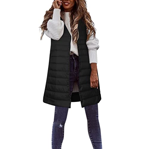 boseucn Weste Damen Lang, Steppweste Damen Lang Outdoor Übergangsjacke Winterjacke Button Down Damenweste Winter Warm Steppjacke Mantel Leicht Ärmellos Jacke Verstaubar Daunenweste Damen Ohne Kapuze boseucn Weste Damen Lang, Steppweste Damen Lang Outdoor Übergangsjacke Winterjacke Button Down Damenweste Winter Warm Steppjacke Mantel Leicht Ärmellos Jacke Verstaubar Daunenweste Damen Ohne Kapuze von boseucn