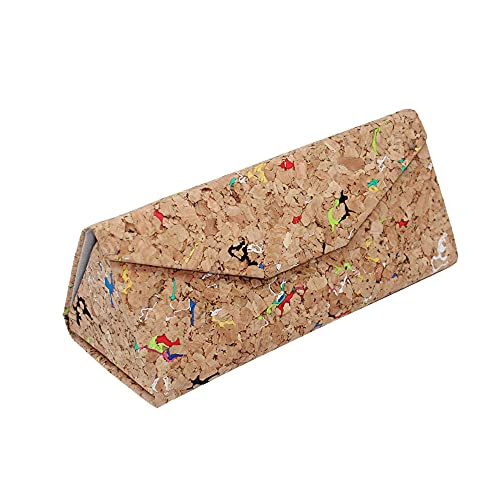 boshiho Brillenetui, Umweltfreundlich Naturkork Sonnenbrillenetui Faltbares Dreieck Sonnenbrillenetui Brillenetui Brillenhalteretui Schmucketui Etui von boshiho