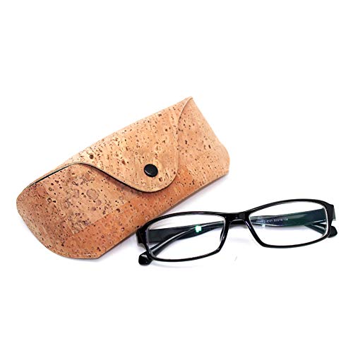 boshiho Brillenetui aus Naturkork für Sonnenbrillen, veganes Geschenk, Beige, 16.3 x 4.5 x 6.5cm von boshiho