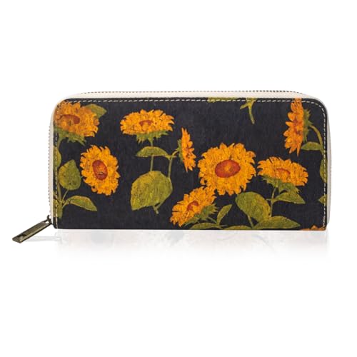 boshiho Kork Vegan Geldbörse, Kork Portemonnaie Damen mit Reißverschluss Lange Geldbeutel Große Kapazität Smartphone Clutch mit Kartenhalter Münzfach Vegan Geschenk (0015-#L) von boshiho