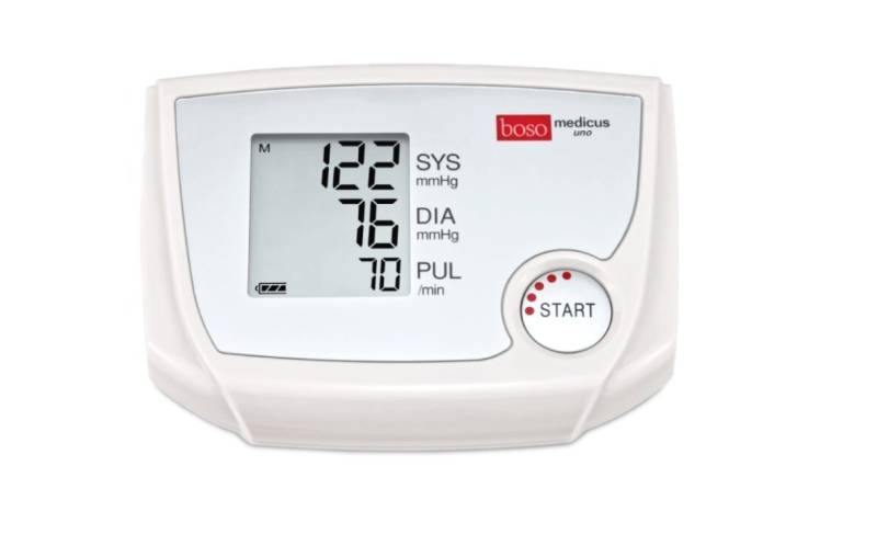 boso Oberarm-Blutdruckmessgerät Medicus Uno, Standard-Klettenmanschette 22 - 32 cm oder XL 32 - 48 cm, Deutsche Qualität, Blutdruckmessung, Gesundheitsvorsorge von boso