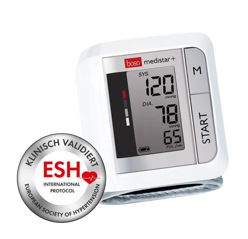 boso Handgelenk-Blutdruckmessgerät Medistar + Digitales Handgelenk-Blutdruckmessgerät: Klinisch validiert, Perfekt für unterwegs, Erkennt Unregelmäßigkeiten wie Vorhofflimmern von boso