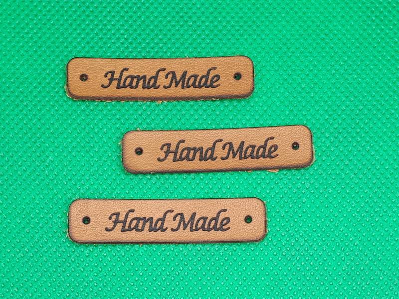 3 Stück Label Handmade Hand Made Kunstleder 2 Löcher Etiketten Aufnäher Pu Leder Basteln Nähen 3 Stück Label Handmade Hand Made Kunstleder 2 Löcher Etiketten Aufnäher Pu Leder Basteln Nähen von botonesymas