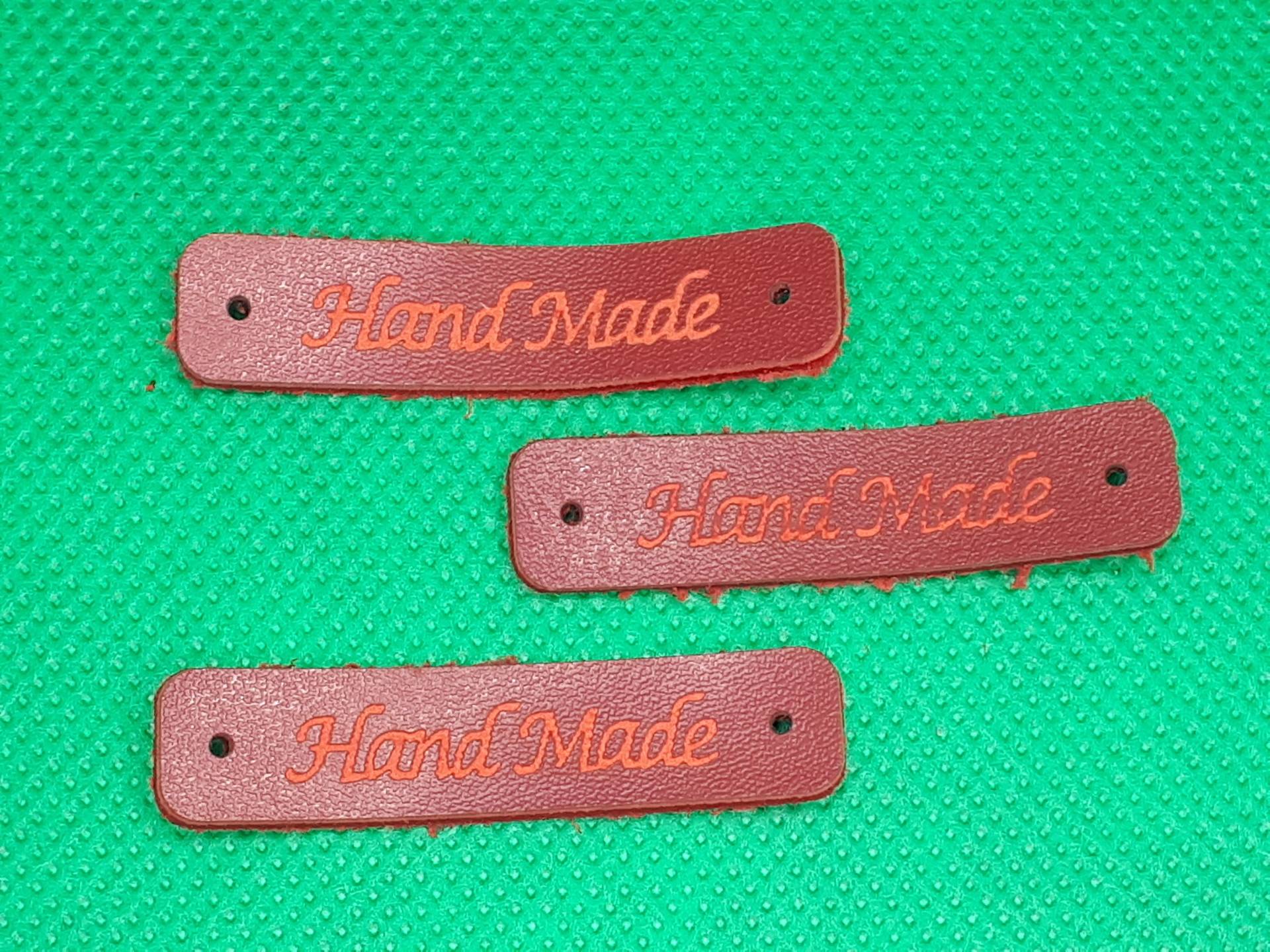 Hand Made Kunstleder Label Handmade Etiketten Aufnäher Basteln Nähen Hand Made Kunstleder Label Handmade Etiketten Aufnäher Basteln Nähen von botonesymas